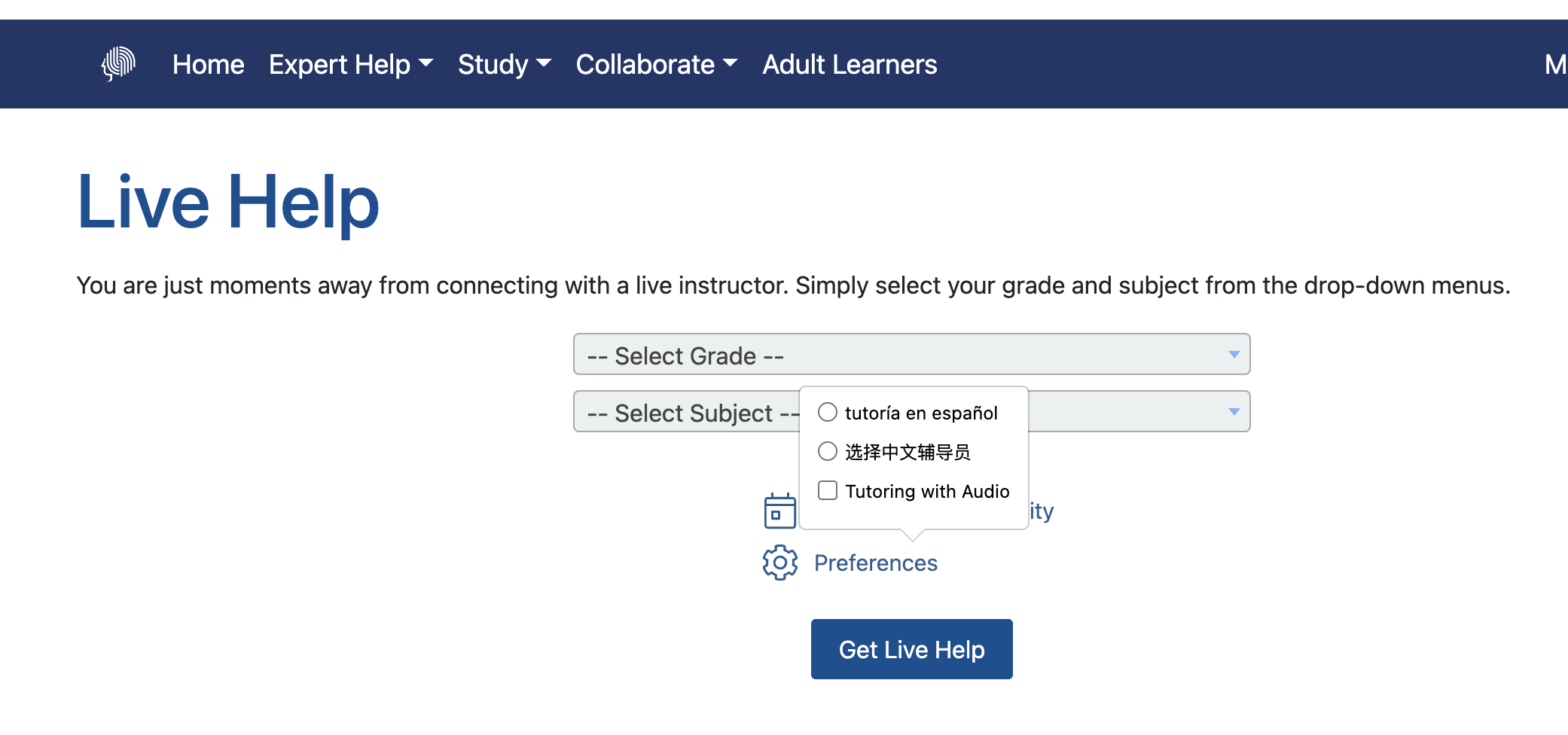 Tutor CA sign in